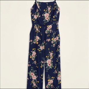 Easter Outfit! Women’s Navy floral jumpsuit/pantsuit | Size M